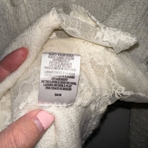 Altar’d State Cream-off White Lace Cardigan Size Small - Picture 7 of 8